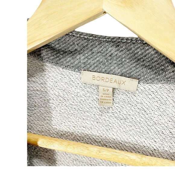 Bordeaux Womens Cardigan Sweater Gray Heathered Long Sleeve Open Front Pockets S - Picture 5 of 5